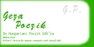 geza poczik business card